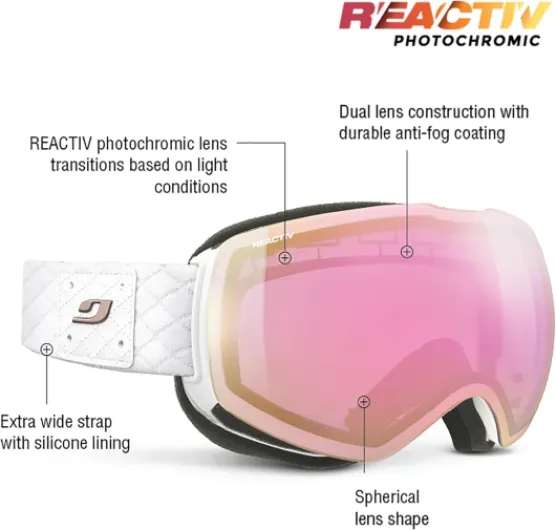 Shadow Masque de ski Mixte Taille unique Blanc