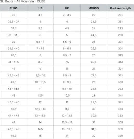 Chaussures de Ski CUBE3 90 pour Homme 27.5 (EU 42.5-43) noir/anthracite