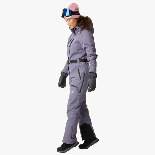 Cervinia Combinaison de Ski pour Femme, Imperméable 8000 mm, Coupe Régulière, Capuche Ajustable, STX Technology, Alpin Snowboard 40 Dusty Lilac/Black