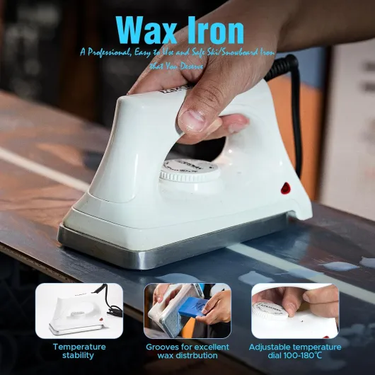 XCMAN Kit Complet d’accordage et de fartage pour Skis, Snowboard avec Fer à Farter, Fart Universel, affûteuse de carres, raclette pour Fart Ptex STK-3 LUXYRY VERSION