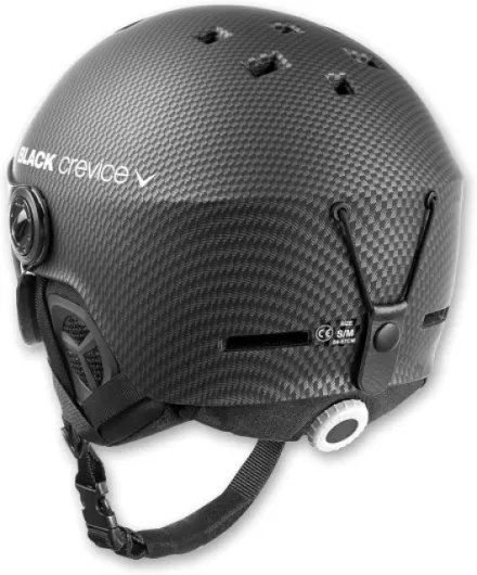 Casque de Ski Arlberg I Casque de Ski avec visière & Look Pilote différentes Couleurs I Casque de Ski Hommes & Femmes I Respirant I avec visière de rechangeI Taille réglable M/L (58-61 cm) Noir Carbone