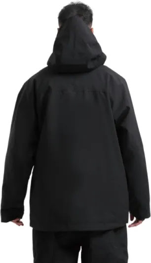 Veste de Ski et Snowboard Baggy pour Homme Femme - Ample Oversize Multi-poches Imperméable Coupe-vent Respirant Chaud à Capuche M Noir