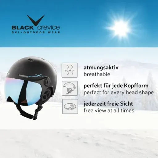 Test Black Crevice Saalbach : le casque de ski à visière qui fait le job sans ruiner ton budget