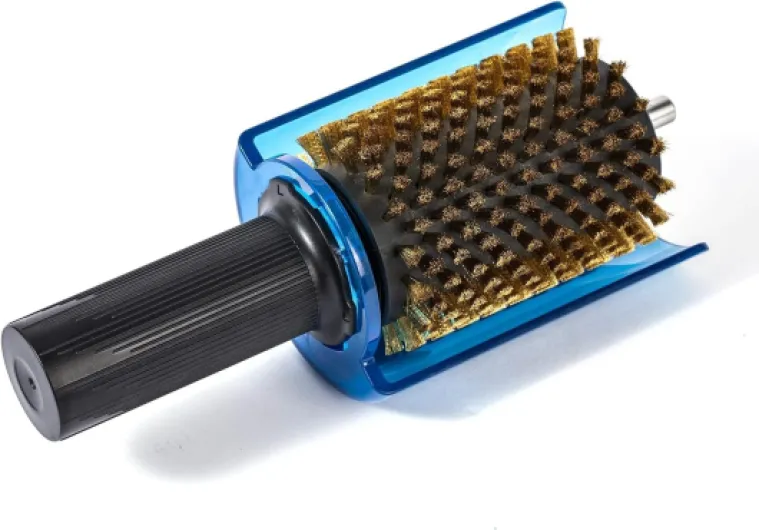 XCMAN Kit de brosses rotatives pour Ski avec Manche et 3 brosses : Nylon, CRIN de Cheval, Laiton/liège Nylon Laiton 100 Mm