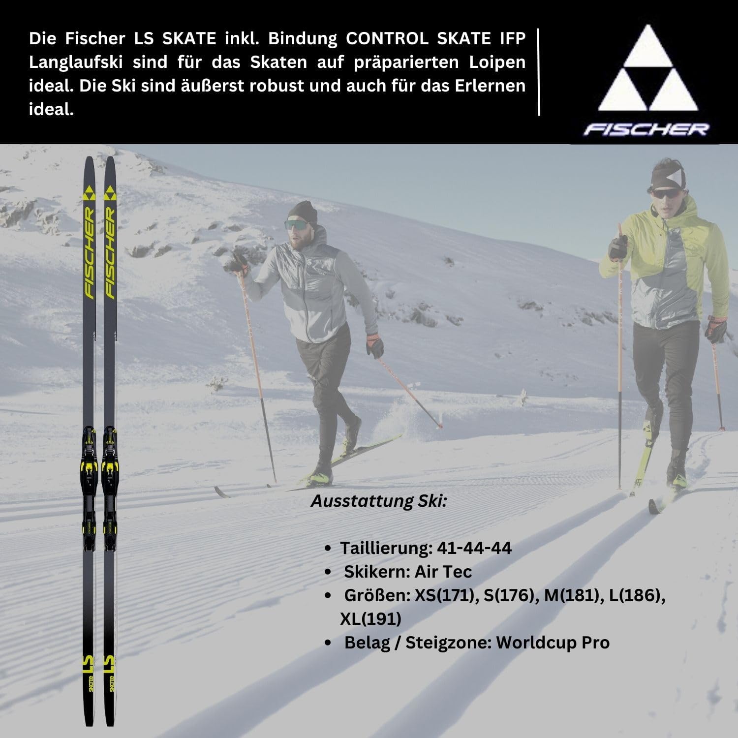 Fischer Skis de fond – Skis de fond – Skate Skate Mounted – Skate Mounted – avec fixation Control Skate (NNN) 191