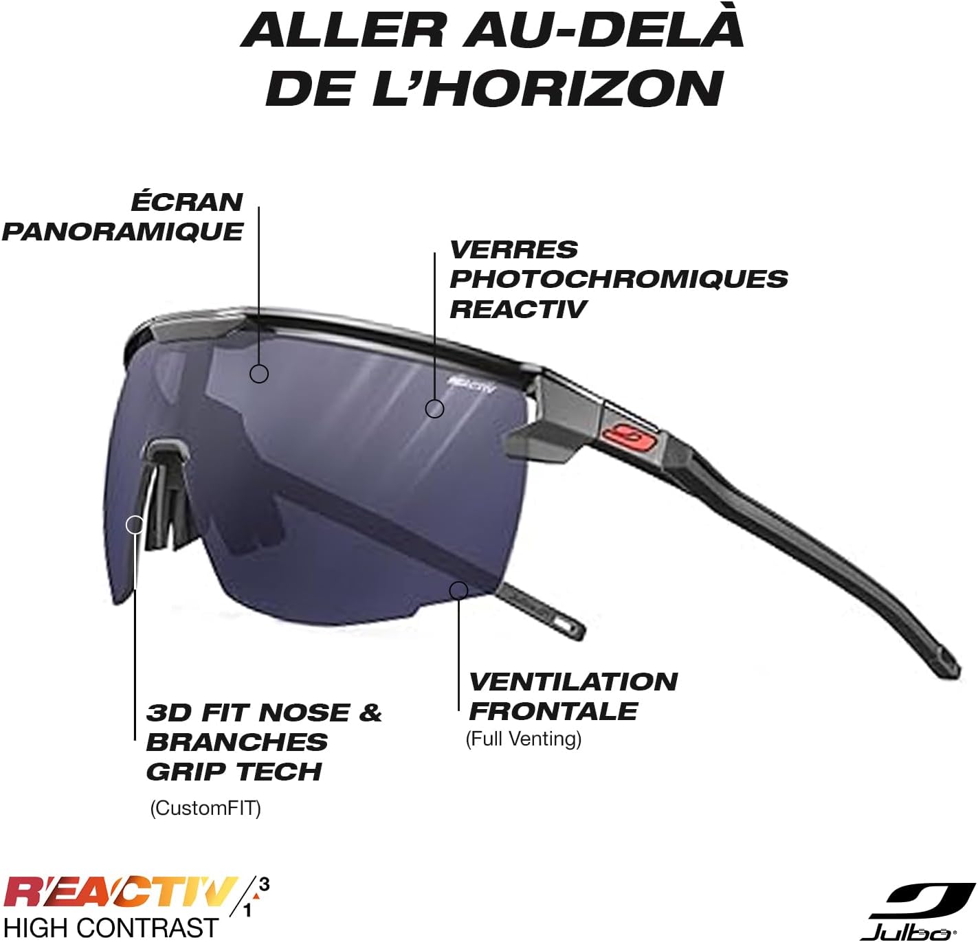 Ultimate Lunettes de soleil course à pied, trail, vélo Homme (lot de 1) Taille unique Noir / Gris Photochromique 0 - 3