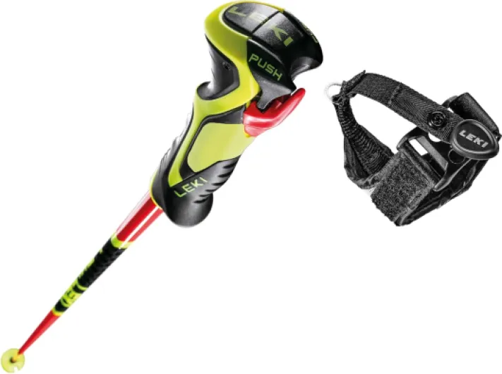 LEKI 1x X Unisexe 110 Rouge vif, noir, jaune fluo