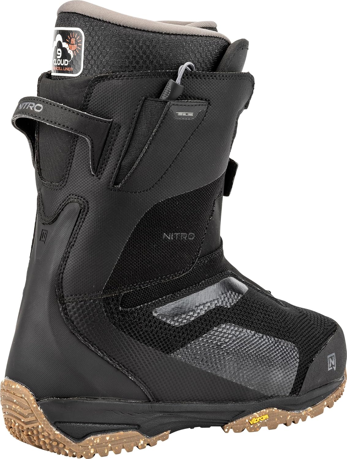 Nitro Skylab TLS Splitboardboot All Mountain Freeride Premium Schnellschnürsystem Boot Snowboardboot Bottes de Snowboard pour Hommes, Noir, MP 26.5 // EU 40 2/3 // US 8,5