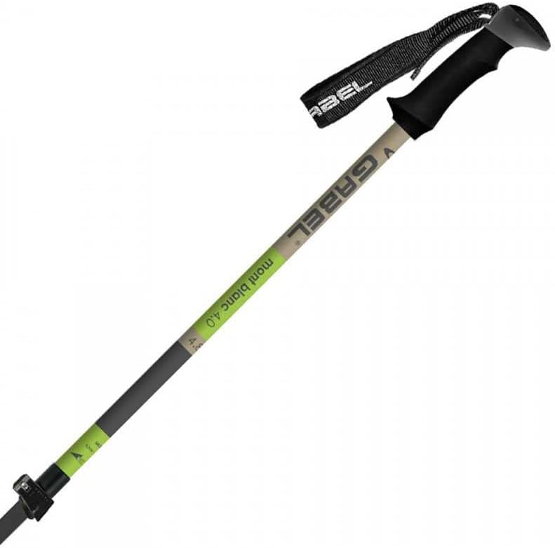 GABEL Bâtonnets de randonnée, modèle Mont Blanc 4.0 Green Telescopici en aluminium, fabriqué en Italie