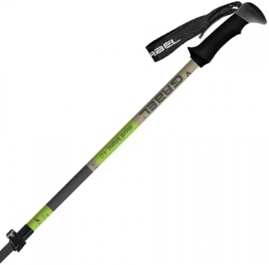 GABEL Bâtonnets de randonnée, modèle Mont Blanc 4.0 Green Telescopici en aluminium, fabriqué en Italie