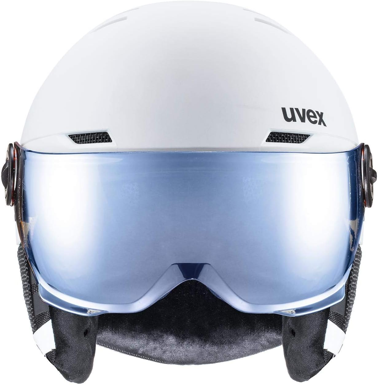 Rocket jr visor, casque de ski Jeunesse unisexe white - black mat 51-55 cm
