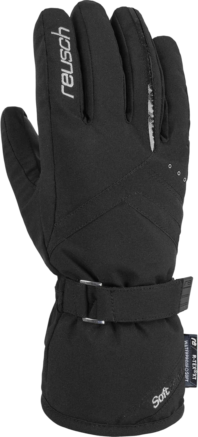 Reusch Hannah R-TEX XT Gants Softshell imperméables, Coupe-Vent, Respirants, Confortables et Chauds Gants d'hiver, Gants de Neige et Gants de Ski pour Les Femmes noir-argent 8