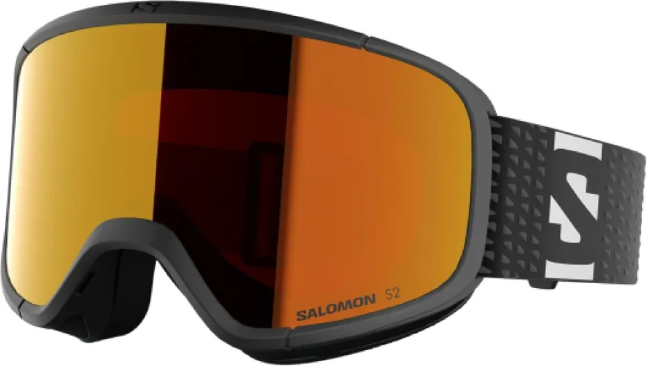 Lumi Masque de Ski Unisexe pour Enfant, Champ de Vision Élargi, Idéal pour le Ski et le Snowboard NS Black Red