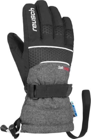 Reusch Connor R-TEX XT Junior Gants d'hiver Chauds, imperméables, Coupe-Vent et Respirants Gants de Ski Gants de Neige pour Enfants Kids Adolescents Filles et garçons noir-gris 5