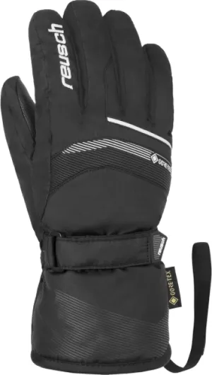 Reusch Bolt Gore-TEX Junior, Gants d'hiver Chauds, imperméables, Coupe-Vent et Respirants Gants de Ski pour Les Enfants Kids Adolescents Filles et garçons noir-blanc 4