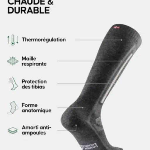 Test DANISH ENDURANCE Chaussettes de Ski Mérinos : chaudes, bien fichues, mais pas données