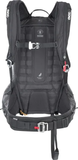 LINE R.A.S - PROTECTOR 32 Sac à dos airbag avalanche, sac à dos pour le ski (NEURALITE SYSTEM, compartiment pour poche d'hydratation 3l, PROTECTOR CRASH REPLACEMENT, taille: M/L), Noir